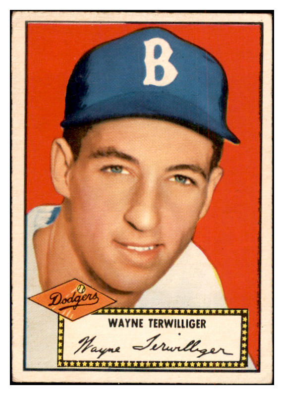 1952 Topps Baseball #007 Wayne Terwilliger Dodgers VG-EX Red 532672