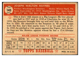 1952 Topps Baseball #145 Joe Haynes Senators VG-EX 532694