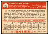 1952 Topps Baseball #147 Bob Young Browns VG-EX 532695