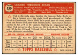 1952 Topps Baseball #150 Ted Beard Pirates VG-EX 532696