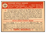 1952 Topps Baseball #169 Howie Judson White Sox VG-EX 532701