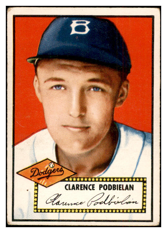 1952 Topps Baseball #188 Bud Podbielan Dodges VG-EX 532704