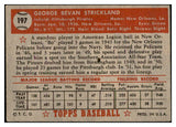 1952 Topps Baseball #197 George Strickland Pirates VG-EX 532705