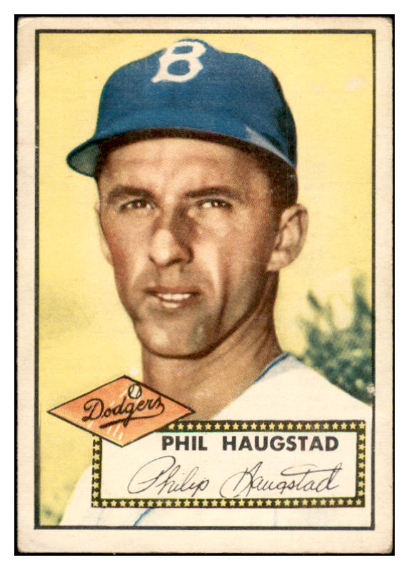 1952 Topps Baseball #198 Phil Haugstad Dodgers VG-EX 532706