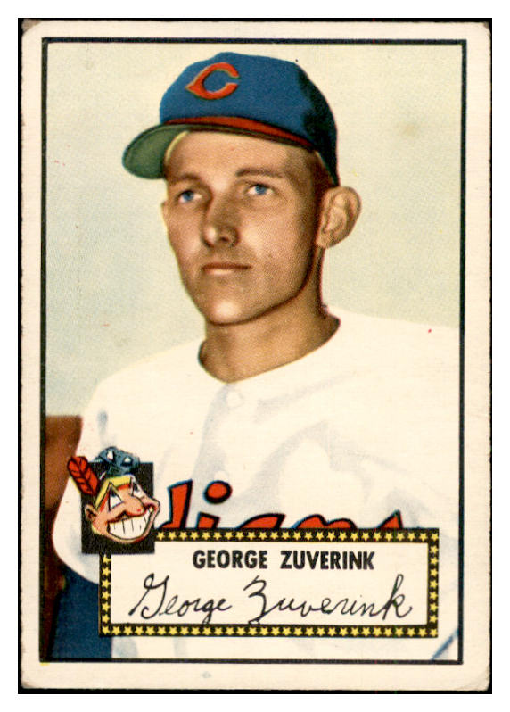 1952 Topps Baseball #199 George Zuverink Indians VG-EX 532707