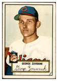 1952 Topps Baseball #199 George Zuverink Indians VG-EX 532707