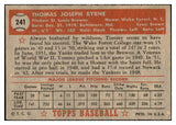 1952 Topps Baseball #241 Tommy Byrne Browns VG-EX 532717