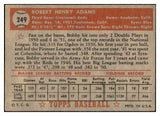 1952 Topps Baseball #249 Bobby Adams Reds VG-EX 532719