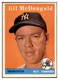 1958 Topps Baseball #020 Gil McDougald Yankees EX-MT 532723