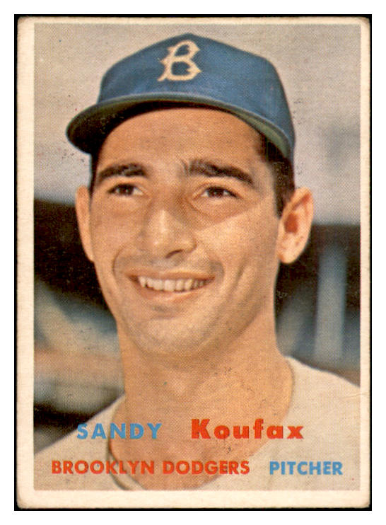 1957 Topps Baseball #301 Sandy Koufax Dodgers VG 532724