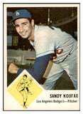 1963 Fleer Baseball #042 Sandy Koufax Dodgers EX-MT 532728