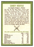 1963 Fleer Baseball #042 Sandy Koufax Dodgers EX-MT 532728