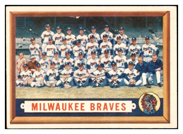 1957 Topps Baseball #114 Milwaukee Braves Team EX-MT 532734