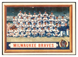 1957 Topps Baseball #114 Milwaukee Braves Team EX-MT 532734