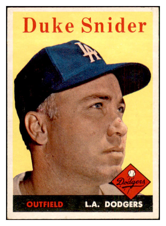1958 Topps Baseball #088 Duke Snider Dodgers EX+/EX-MT 532737