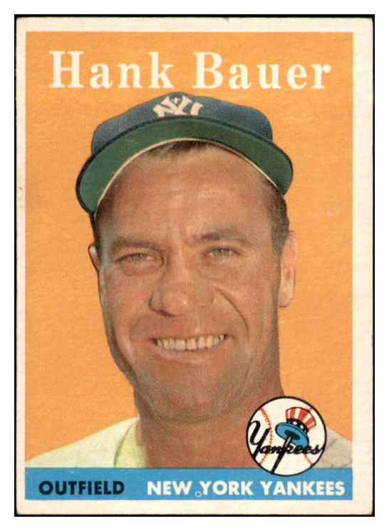 1958 Topps Baseball #009 Hank Bauer Yankees EX-MT 532740