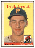 1958 Topps Baseball #045 Dick Groat Pirates VG-EX 532741