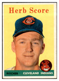 1958 Topps Baseball #352 Herb Score Indians EX-MT 532746