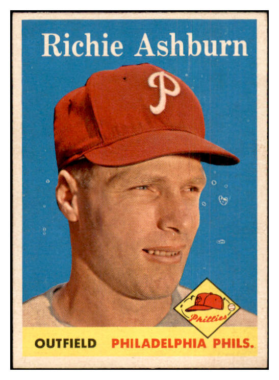 1958 Topps Baseball #230 Richie Ashburn Phillies EX-MT 532748
