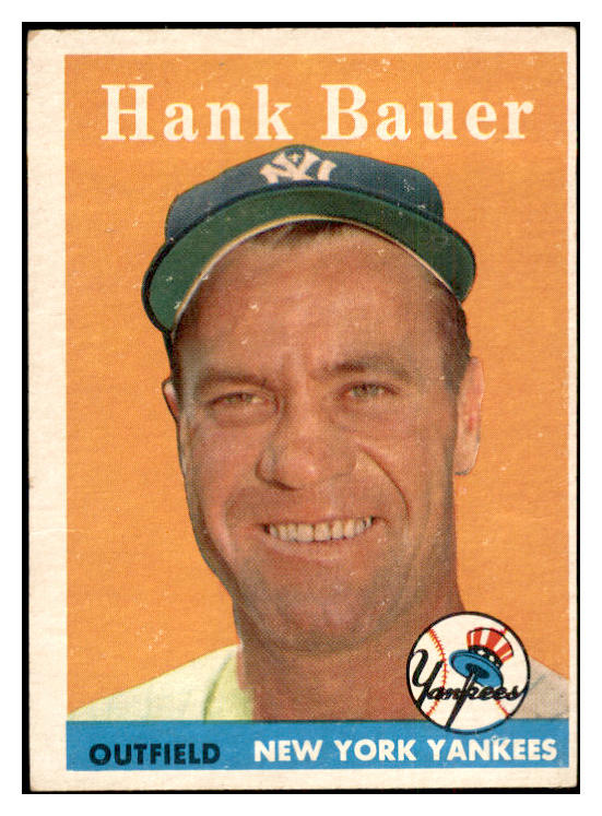 1958 Topps Baseball #009 Hank Bauer Yankees EX 532750