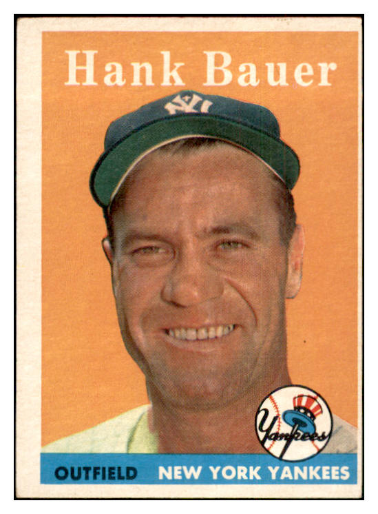 1958 Topps Baseball #009 Hank Bauer Yankees EX 532751