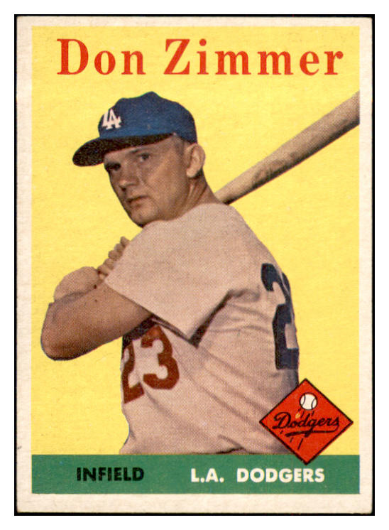 1958 Topps Baseball #077 Don Zimmer Dodgers EX-MT 532752