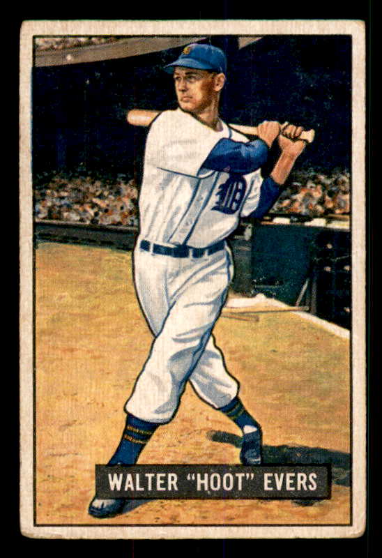 1951 Bowman Baseball #023 Hoot Evers Tigers VG-EX 533183