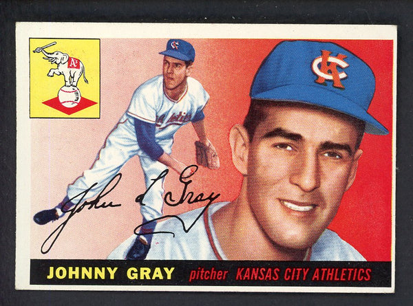 1955 Topps Baseball #101 Johnny Gray A's EX-MT 533227
