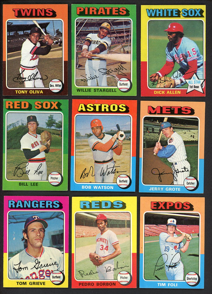 1975 Topps Part Set Lot 33 Diff EX-MT Stargell Allen Oliva 533242