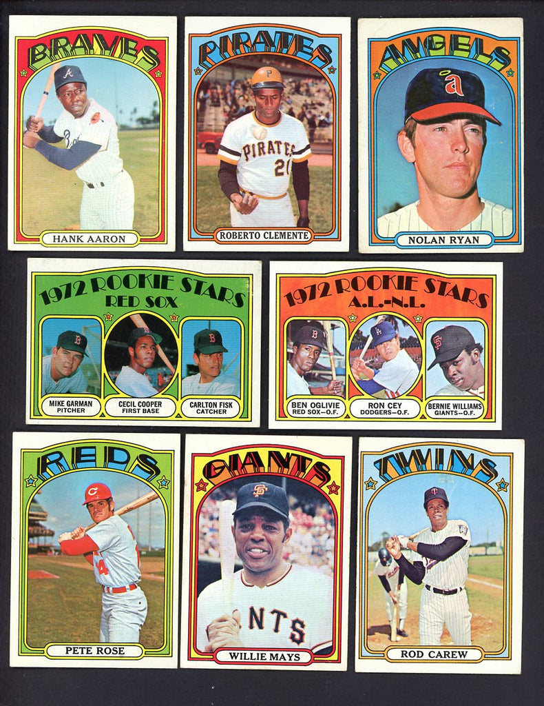 1972 Topps Baseball Complete Set EX+ Clemente Aaron Mays 533245