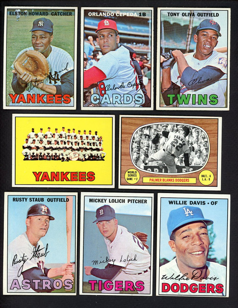 1967 Topps Part Set Lot 188 Diff EX-MT Oliva Cepeda Howard 533246