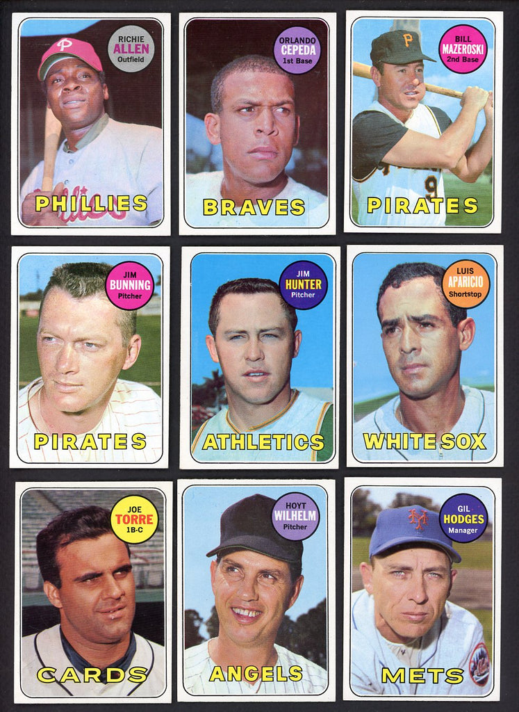 1969 Topps Part Set Lot 605 Diff EX-MT Aparicio Bunning Hunter 533258