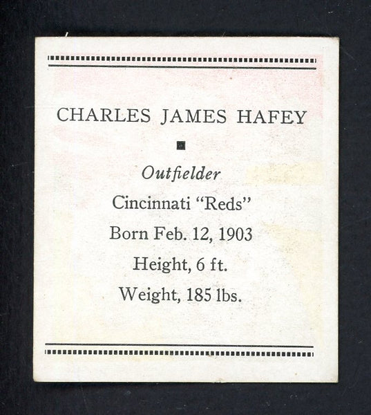 1933 Tattoo Orbit Chick Hafey Reds EX+/EX-MT 533263