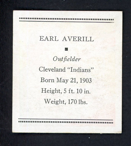 1933 Tattoo Orbit Earl Averill Indians EX-MT 533269