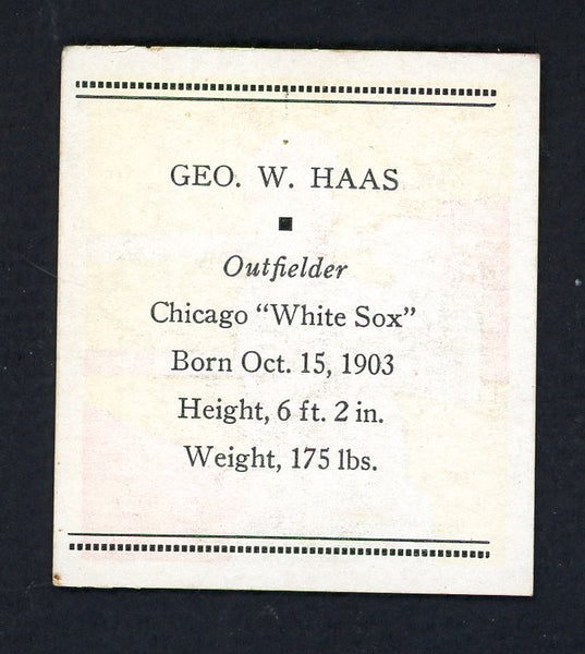 1933 Tattoo Orbit Mule Haas White Sox EX+/EX-MT 533282