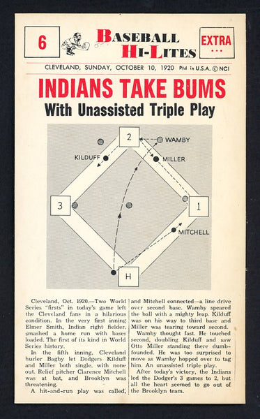 1960 Nu Card Hilites #006 Bill Wambsganss Indians NR-MT 533294