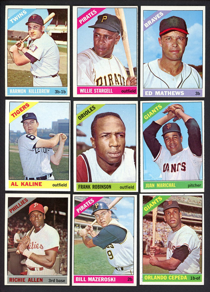 1966 Topps Part Set Lot 473 Diff EX-MT Robinson Stargell Kaline 533302