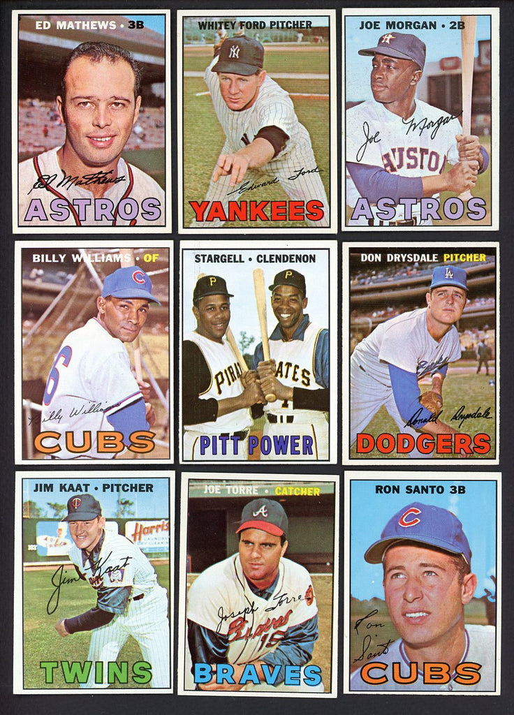 1967 Topps Part Set Lot 353 Diff EX-MT Ford Morgan Mathews 533303