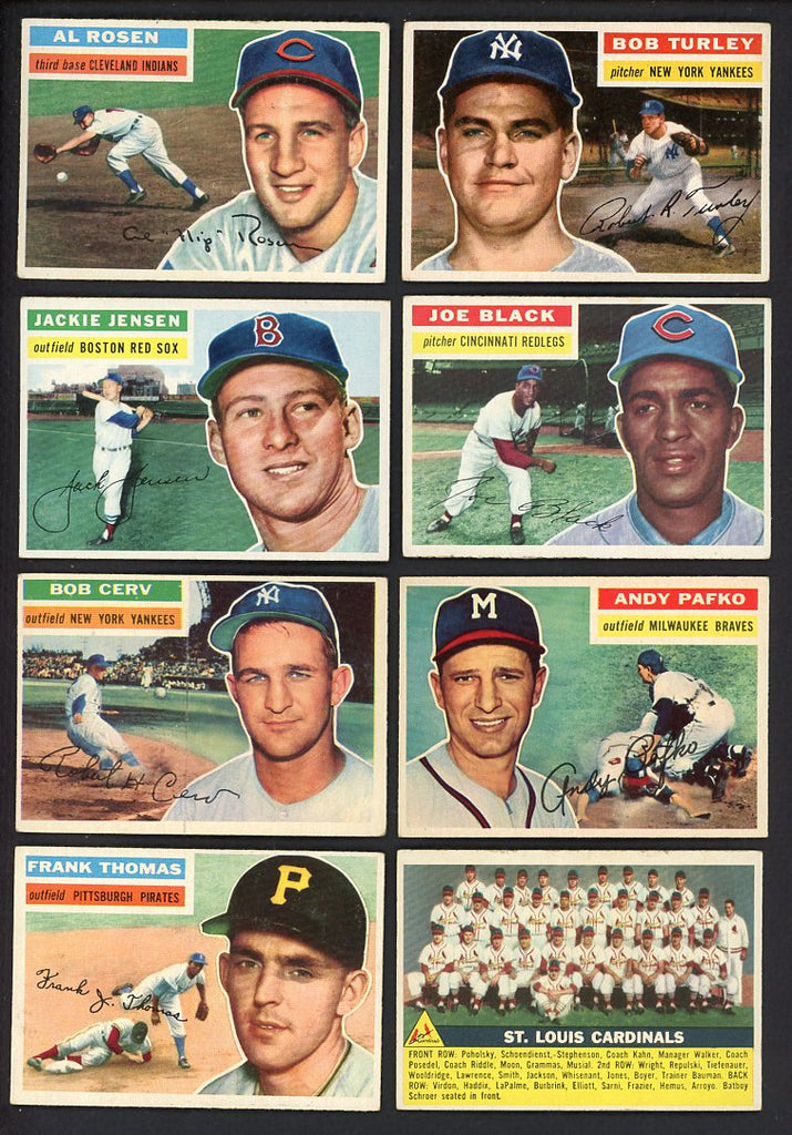 1956 Topps Part Set Lot 48 Diff Mid Grade Black Bauer Rosen 533317