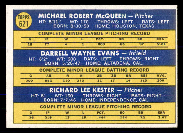 1970 Topps Baseball #621 Darrell Evans Braves EX 533327