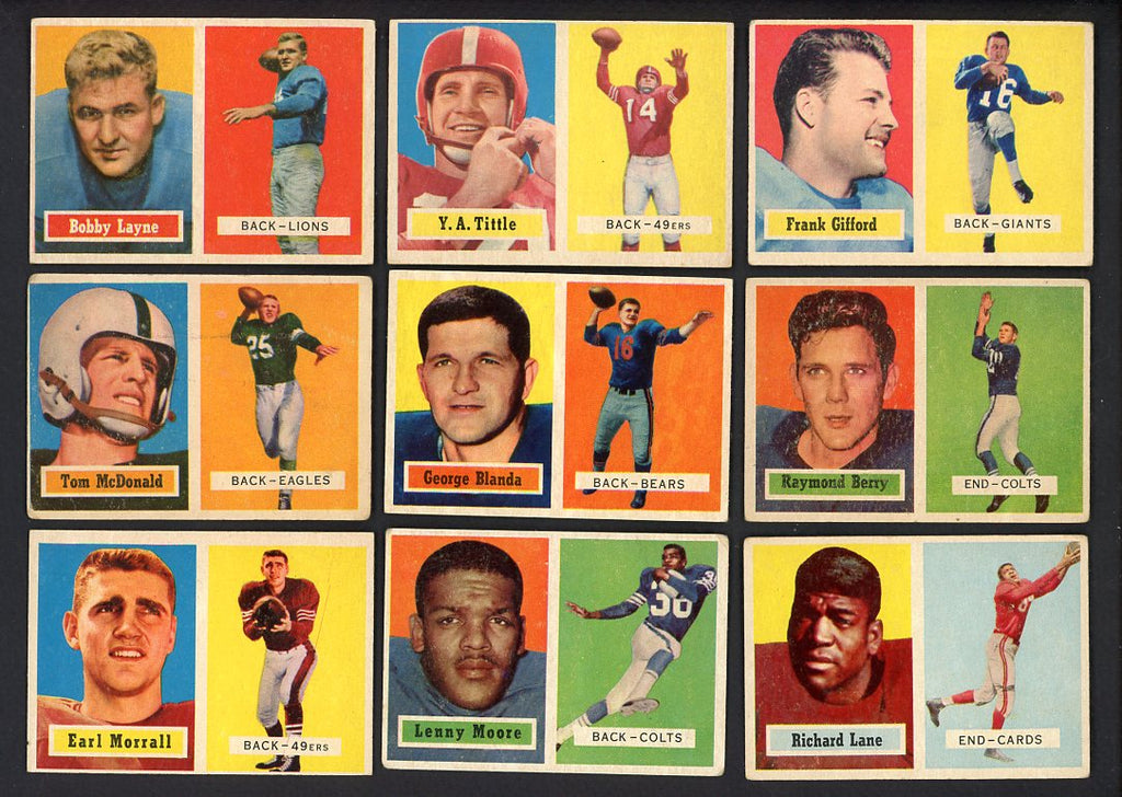 1957 Topps Football Near Set Lot (-3) VG-EX McDonald Berry Gifford 533386