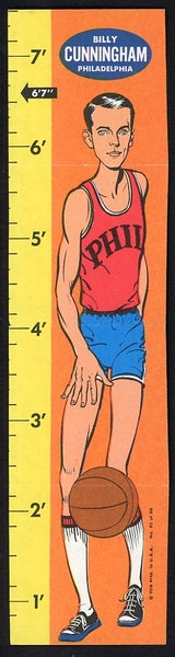 1969 Topps Basketball Rulers #021 Billy Cunningham 76ers EX 533388