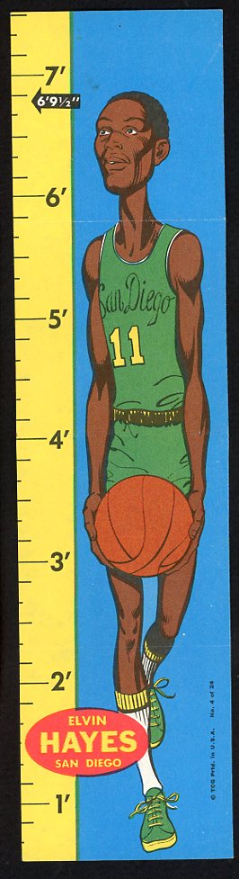 1969 Topps Basketball Rulers #004 Elvin Hayes Rockets VG-EX 533389