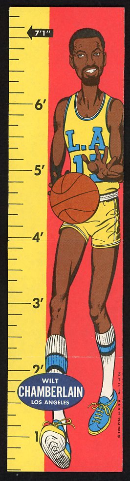 1969 Topps Basketball Rulers #011 Wilt Chamberlain Lakers VG 533392