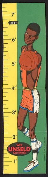 1969 Topps Basketball Rulers #022 Wes Unseld Bullets VG-EX 533397