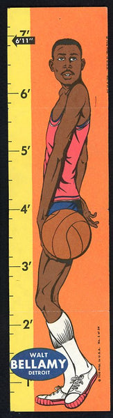 1969 Topps Basketball Rulers #001 Walt Bellamy Pistons Good pin hole 533401