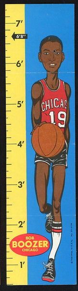 1969 Topps Basketball Rulers #023 Bob Boozer Bulls Poor pin hole tear 533407