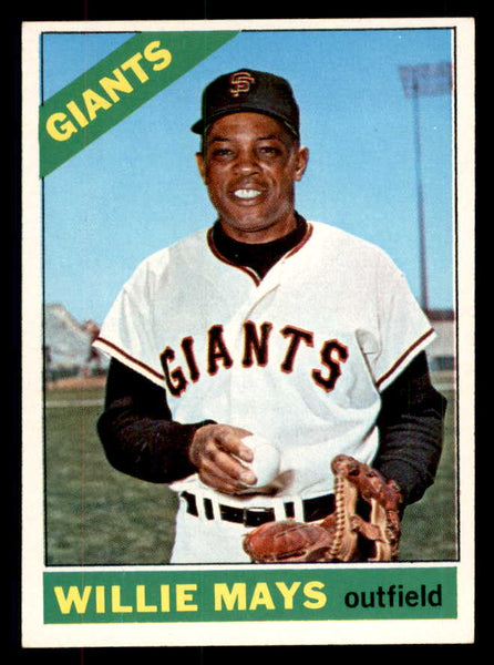 1966 Topps Baseball #001 Willie Mays Giants EX-MT 533430