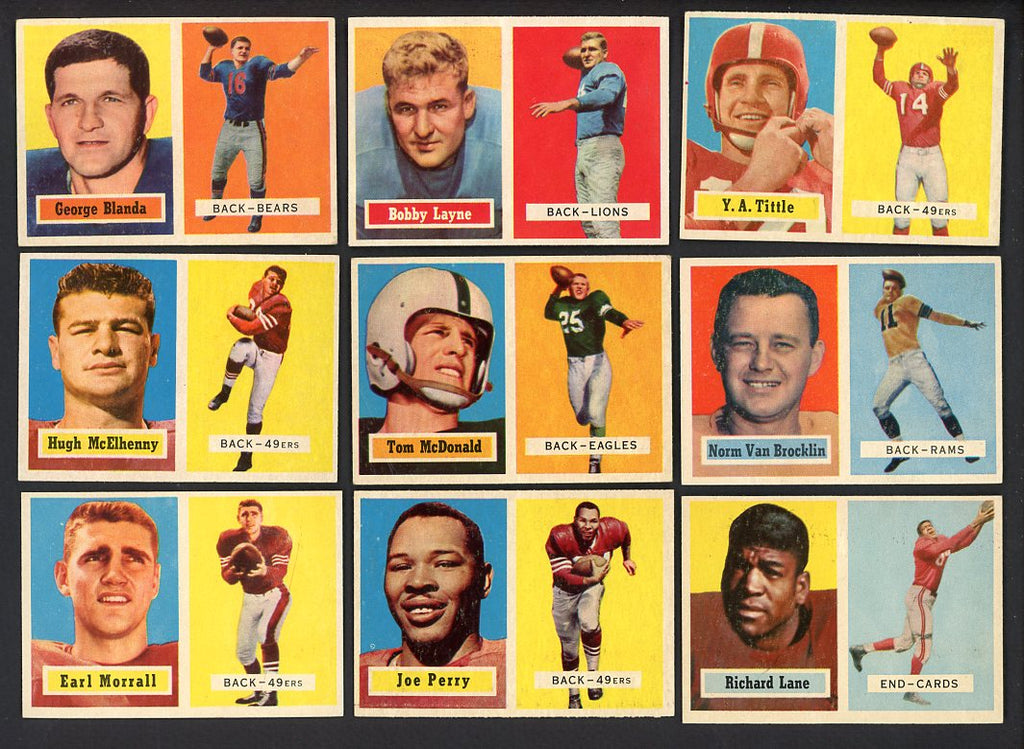 1957 Topps Football Near Set (-4) EX-MT Tittle Layne Blanda 533438