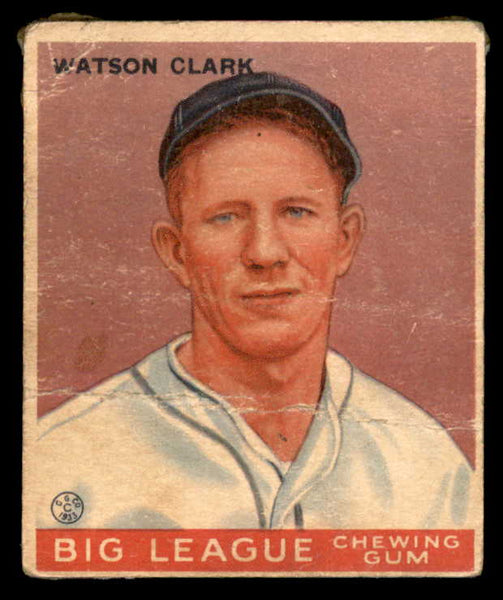 1933 Goudey #017 Watson Clark Dodgers Fair back damage 533444
